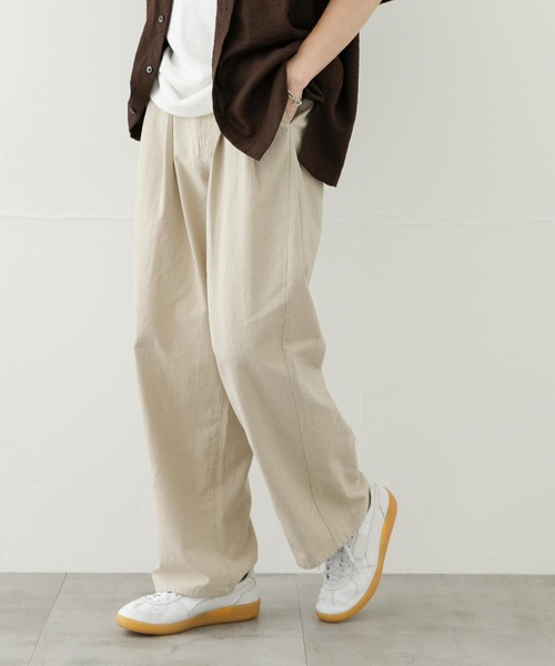 SENSE OF PLACE by URBAN RESEARCH（センスオブプレイスバイアーバンリサーチ）の「ドライタッチワイドパンツ（その他パンツ・メンズ・ブラック/ライトベージュ/グリーン・MEDIUM/LARGE）」の19枚目の写真