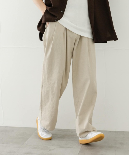 SENSE OF PLACE by URBAN RESEARCH（センスオブプレイスバイアーバンリサーチ）の「ドライタッチワイドパンツ（その他パンツ・メンズ・ブラック/ライトベージュ/グリーン・MEDIUM/LARGE）」の21枚目の写真