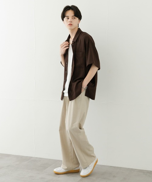 SENSE OF PLACE by URBAN RESEARCH（センスオブプレイスバイアーバンリサーチ）の「ドライタッチワイドパンツ（その他パンツ・メンズ・ブラック/ライトベージュ/グリーン・MEDIUM/LARGE）」の22枚目の写真