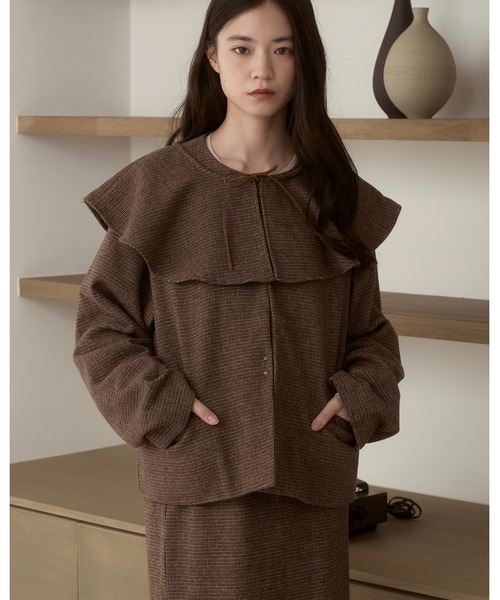 moi tytto（モイテュット）の「【セットアップ可能】チェックペプラムスカート（スカート・レディース・ダークブラウン/ブラウン・SMALL/FREE）」の19枚目の写真