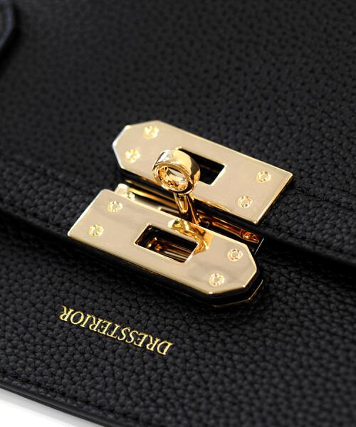 DRESSTERIOR（ドレステリア）の「ベルトスクエアレザートートバッグ（トートバッグ・レディース・ブラック/ベージュ・00）」の7枚目の写真