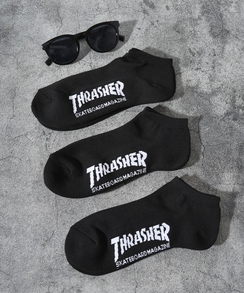 THRASHER(スラッシャー)の「THRASHER スラッシャー 3P ショートソックス(ソックス/靴下・メンズ・B/C/A・25-27CM)」の3枚目の写真
