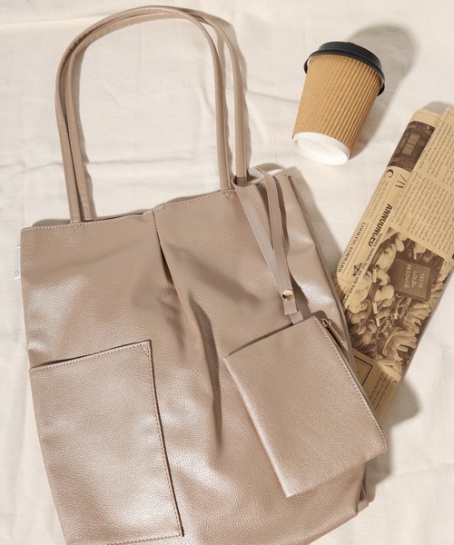 ROOTOTE(ルートート)の「ROOTOTE スリムトート(トートバッグ・レディース・バーガンディー/カーキ系/ベージュ/ゴールド系/ブラック/スカイブルー・FREE)」の6枚目の写真