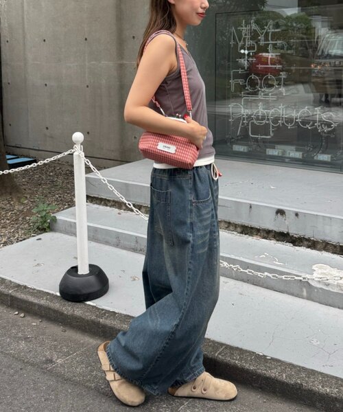 CIAOPANIC（チャオパニック）の「ベロアタンクトップ（キャミソール・レディース・グレー/ブラウン/カーキ・ONE SIZE）」の21枚目の写真