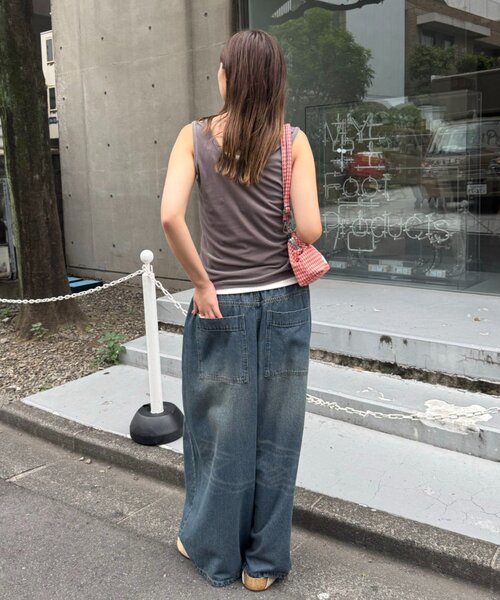 CIAOPANIC（チャオパニック）の「ベロアタンクトップ（キャミソール・レディース・グレー/ブラウン/カーキ・ONE SIZE）」の20枚目の写真