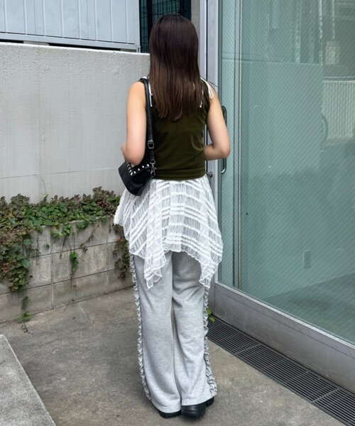 CIAOPANIC（チャオパニック）の「ベロアタンクトップ（キャミソール・レディース・グレー/ブラウン/カーキ・ONE SIZE）」の17枚目の写真