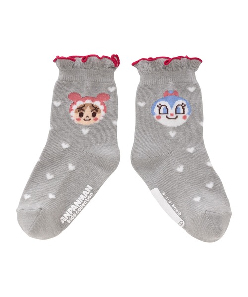 ANPANMAN KIDS COLLECTION(アンパンマンキッズコレクション)の「ハートドット柄クルーソックス(ソックス/靴下・キッズ・グレー/ピンク・9-11cm/15-17cm/13-15cm/11-13cm)」の5枚目の写真