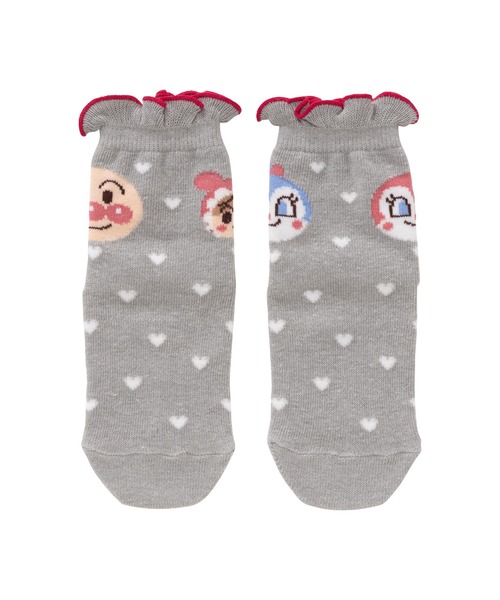 ANPANMAN KIDS COLLECTION(アンパンマンキッズコレクション)の「ハートドット柄クルーソックス(ソックス/靴下・キッズ・グレー/ピンク・9-11cm/15-17cm/13-15cm/11-13cm)」の6枚目の写真