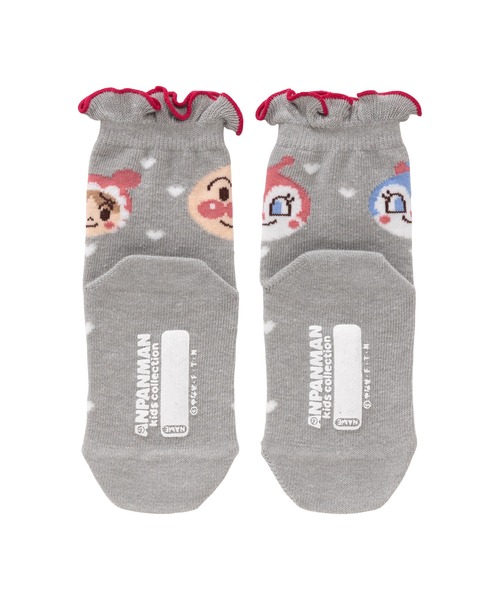 ANPANMAN KIDS COLLECTION(アンパンマンキッズコレクション)の「ハートドット柄クルーソックス(ソックス/靴下・キッズ・グレー/ピンク・9-11cm/15-17cm/13-15cm/11-13cm)」の7枚目の写真