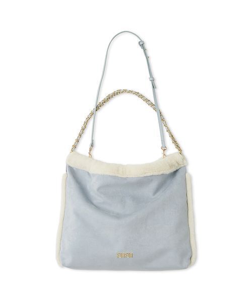 FURFUR（ファーファー）の「【WEB限定カラー】マテリアル巾着バッグ（トートバッグ・レディース・ベージュ/ピンク/サックスブルー/アイボリー/オリーブ・F）」の4枚目の写真