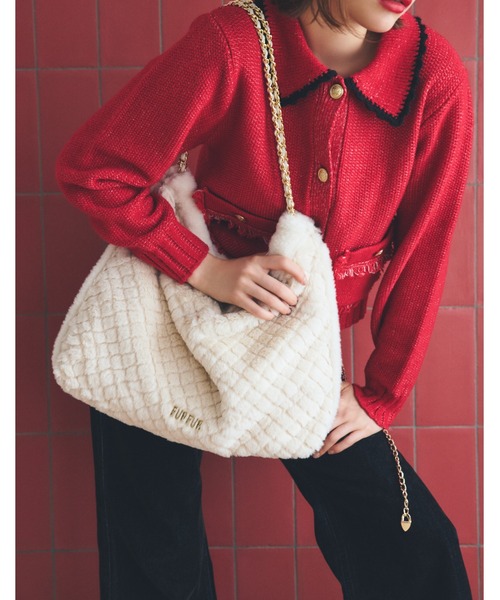 FURFUR(ファーファー)の「【WEB限定カラー】マテリアル巾着バッグ(トートバッグ・レディース・ベージュ/ピンク/サックスブルー/アイボリー/オリーブ・F)」の19枚目の写真