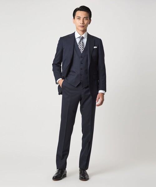 green label relaxing（グリーンレーベルリラクシング）の「REDA サージ スリム ノープリーツ スーツパンツ（スーツパンツ・メンズ・ダークブラウン/ネイビー/ブラック/ダークグレー・80/76/84/88/72/92）」の8枚目の写真