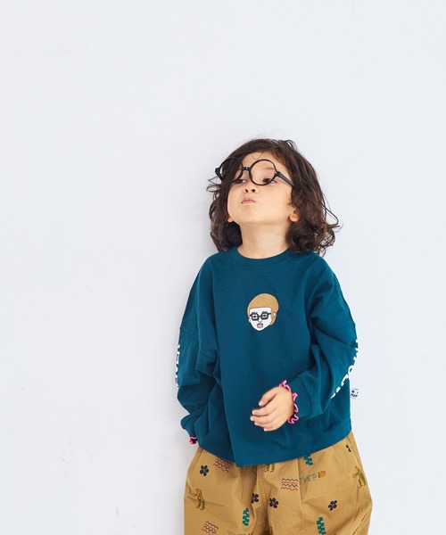 ソデリブビッグロンT/前後プリント（Tシャツ/カットソー