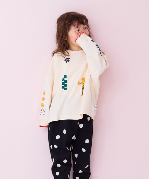 セール】ソデリブビッグロンT/前後プリント（Tシャツ/カットソー