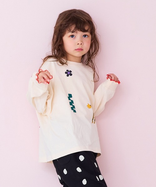 ソデリブビッグロンT/前後プリント（Tシャツ/カットソー