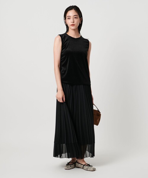 tシャツ ベロア ノースリーブ Tシャツ ウォッシャブル レディース ベロア ノースリーブ Tシャツ ‐ウォッシャブル‐
