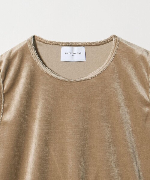 tシャツ ベロア ノースリーブ Tシャツ ウォッシャブル レディース ベロア ノースリーブ Tシャツ ウォッシャブル