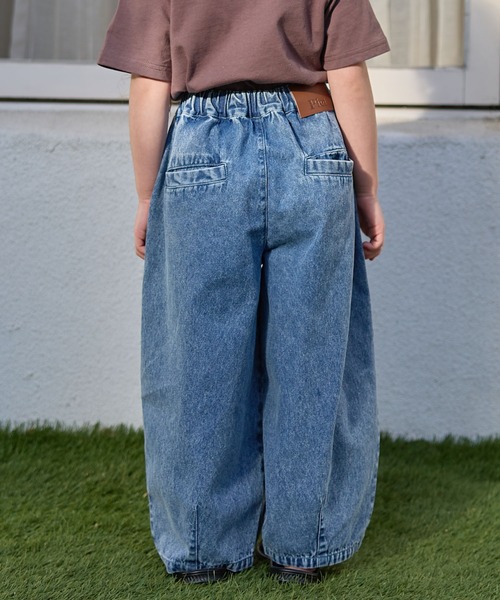 Piet（ピエット）の「【綿100%】コクーン デニムパンツ（デニムパンツ・キッズ・ネイビー/ブルー/ブラック・130/120/110/100）」の3枚目の写真