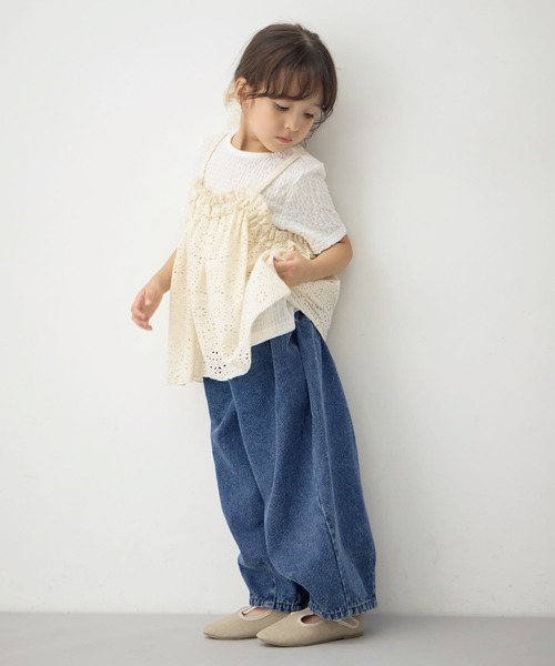 Piet（ピエット）の「【綿100%】コクーン デニムパンツ（デニムパンツ・キッズ・ネイビー/ブルー/ブラック・130/120/110/100）」の18枚目の写真