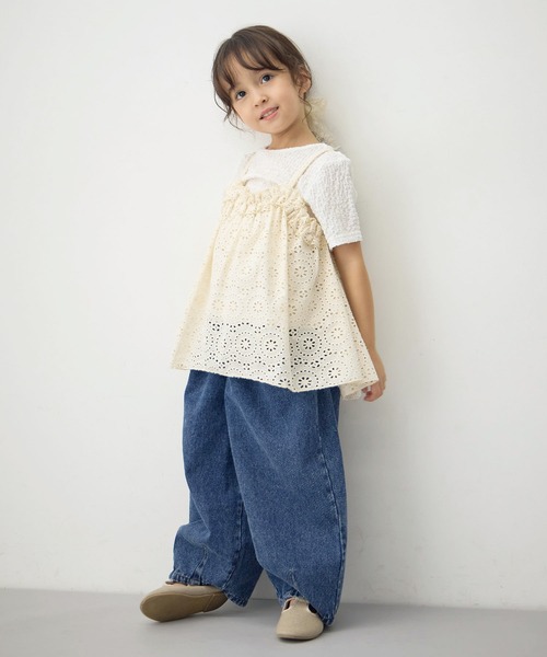 Piet（ピエット）の「【綿100%】コクーン デニムパンツ（デニムパンツ・キッズ・ネイビー/ブルー/ブラック・130/120/110/100）」の19枚目の写真