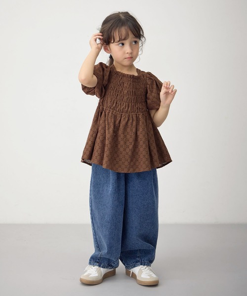 Piet（ピエット）の「【綿100%】コクーン デニムパンツ（デニムパンツ・キッズ・ネイビー/ブルー/ブラック・130/120/110/100）」の21枚目の写真