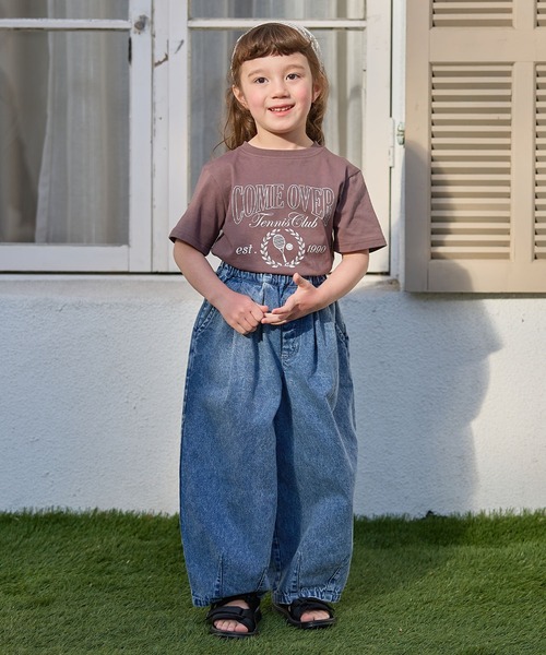 Piet（ピエット）の「【綿100%】コクーン デニムパンツ（デニムパンツ・キッズ・ネイビー/ブルー/ブラック・130/120/110/100）」の9枚目の写真