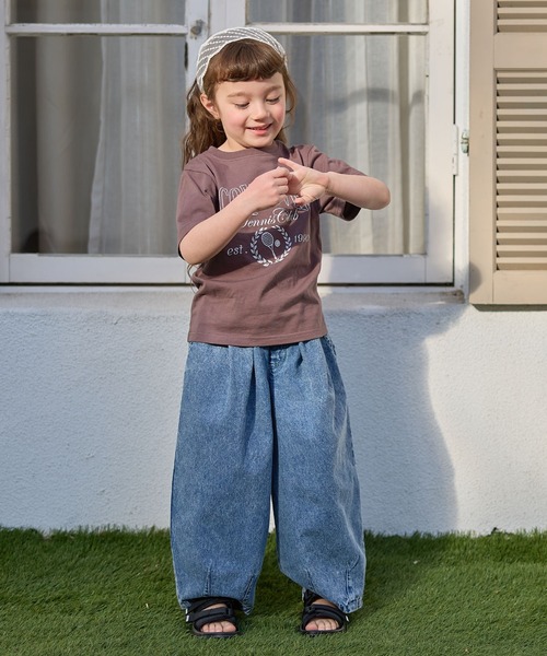 Piet（ピエット）の「【綿100%】コクーン デニムパンツ（デニムパンツ・キッズ・ネイビー/ブルー/ブラック・130/120/110/100）」の6枚目の写真