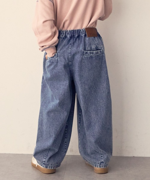 Piet（ピエット）の「【綿100%】コクーン デニムパンツ（デニムパンツ・キッズ・ネイビー/ブルー/ブラック・130/120/110/100）」の10枚目の写真