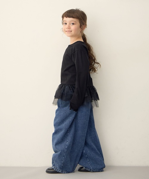 Piet（ピエット）の「【綿100%】コクーン デニムパンツ（デニムパンツ・キッズ・ネイビー/ブルー/ブラック・130/120/110/100）」の22枚目の写真