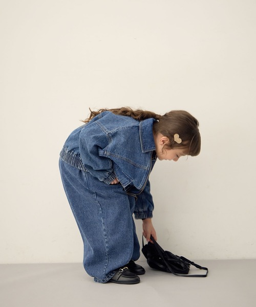 Piet（ピエット）の「【綿100%】コクーン デニムパンツ（デニムパンツ・キッズ・ネイビー/ブルー/ブラック・130/120/110/100）」の17枚目の写真