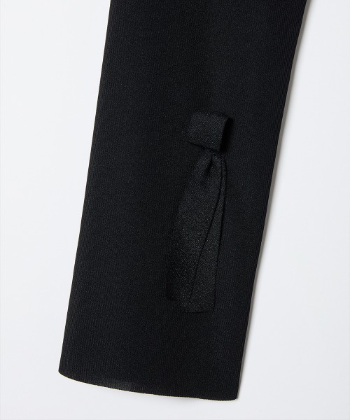 leinwande(ラインヴァンド)の「Fortune Ribbon Top / フォーチュンリボントップ(シャツ/ブラウス・レディース・ブラック/ホワイト・ONE SIZE)」の8枚目の写真
