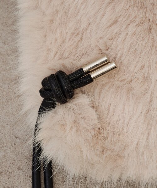 Omekashi（オメカシ）の「ファーナップサック（バックパック/リュック・レディース・ブラウン/ベージュ・FREE）」の8枚目の写真