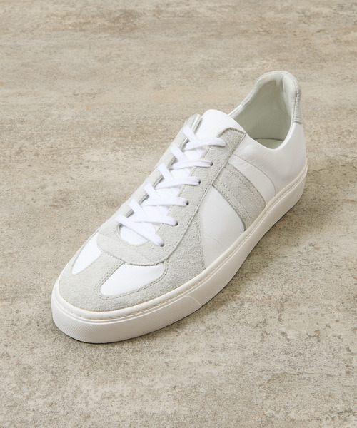 And A(アンドエー)の「ALTERUM オルタム / VIBRAM SOLE GERMAN ARMY TRAINER 日本製オリジナルカウレザーVIBRAMソールジャーマントレーナー / 1175L(スニーカー・メンズ・ホワイト×ホワイト/ブラック×ブラック・7/8/9/6)」の7枚目の写真