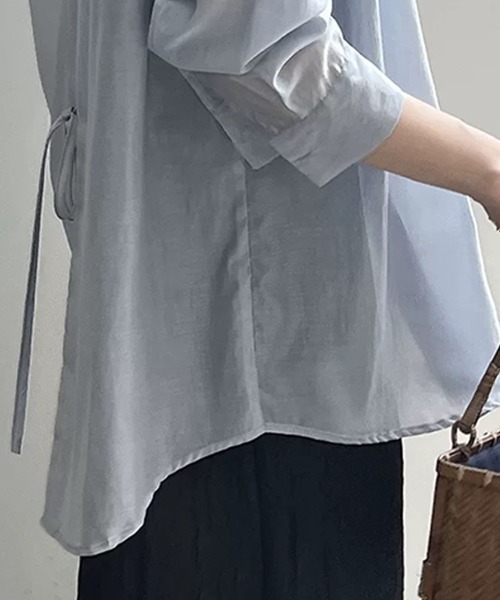 Beststore(ベストストア)の「シアーシャツ ブラウス バックデザイン(シャツ/ブラウス・レディース・イエロー/ブルー/ブラック/アイボリー/ピンク・FREE)」の21枚目の写真