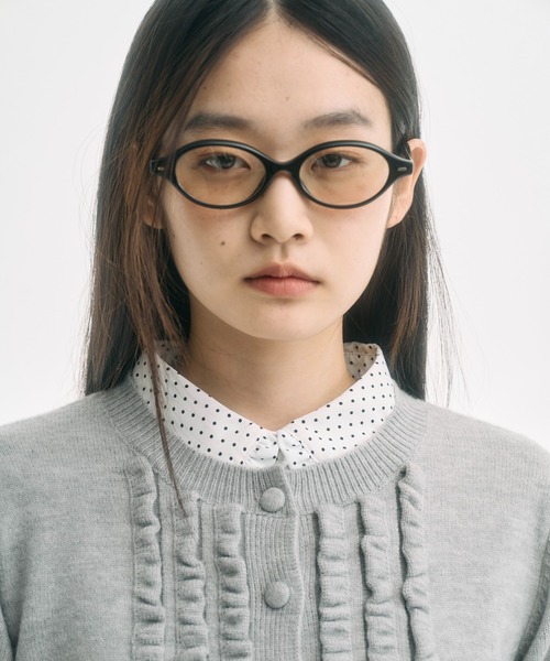 FEKETE（フェケテ）の「knit frill cardigan / ニットフリルカーディガン（カーディガン/ボレロ・レディース・ブラック/ネイビー/グレー・SMALL/LARGE/MEDIUM）」の9枚目の写真