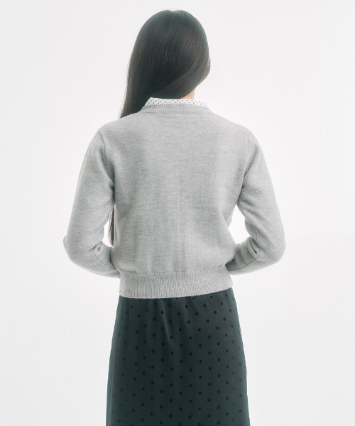 FEKETE（フェケテ）の「knit frill cardigan / ニットフリル