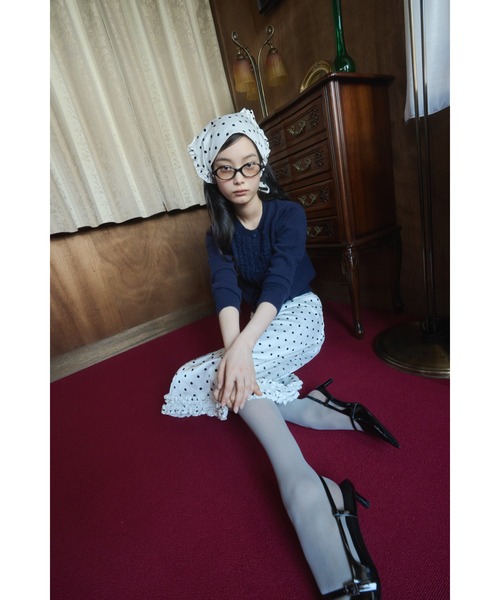 FEKETE（フェケテ）の「knit frill cardigan / ニットフリルカーディガン（カーディガン/ボレロ・レディース・ブラック/ネイビー/グレー・SMALL/LARGE/MEDIUM）」の21枚目の写真