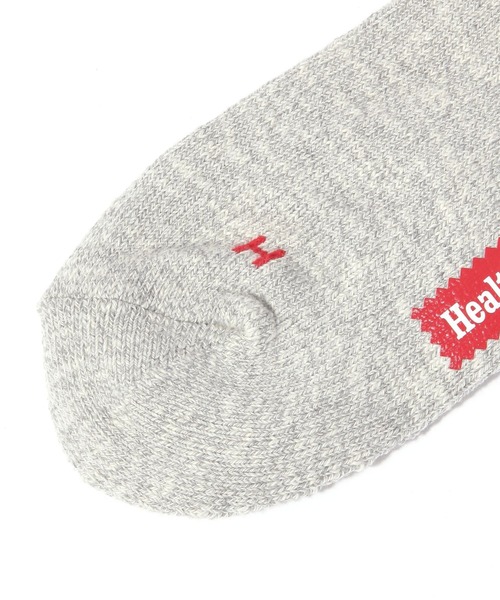 Healthknit(ヘルスニット)の「【Healthknit(ヘルスニット)】スラブMIX配色3本ライン 3Pソックス(ソックス/靴下・メンズ・グリーン・FREE)」の4枚目の写真
