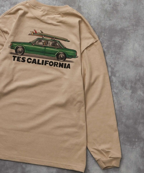 The Endless Summer(エンドレスサマー)の「TES 4 BUHI CHASING THE WAVES LONG SLEEVE T-SHIRT / ロンT(Tシャツ/カットソー・メンズ・ホワイト/ベージュ/グリーン系その他3/グレー・SMALL/MEDIUM/LARGE/X-LARGE/XX-LARGE)」の22枚目の写真