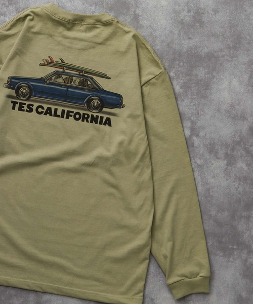 The Endless Summer(エンドレスサマー)の「TES 4 BUHI CHASING THE WAVES LONG SLEEVE T-SHIRT / ロンT(Tシャツ/カットソー・メンズ・ホワイト/ベージュ/グリーン系その他3/グレー・SMALL/MEDIUM/LARGE/X-LARGE/XX-LARGE)」の17枚目の写真