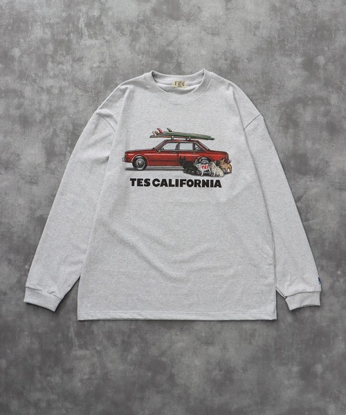 The Endless Summer(エンドレスサマー)の「TES 4 BUHI CHASING THE WAVES LONG SLEEVE T-SHIRT / ロンT(Tシャツ/カットソー・メンズ・ホワイト/ベージュ/グリーン系その他3/グレー・SMALL/MEDIUM/LARGE/X-LARGE/XX-LARGE)」の10枚目の写真