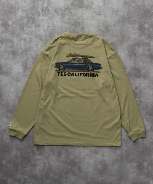 The Endless Summer(エンドレスサマー)の「TES 4 BUHI CHASING THE WAVES LONG SLEEVE T-SHIRT / ロンT(Tシャツ/カットソー・メンズ・ホワイト/ベージュ/グリーン系その他3/グレー・SMALL/MEDIUM/LARGE/X-LARGE/XX-LARGE)」の16枚目の写真