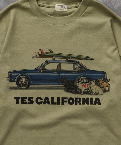 The Endless Summer(エンドレスサマー)の「TES 4 BUHI CHASING THE WAVES LONG SLEEVE T-SHIRT / ロンT(Tシャツ/カットソー・メンズ・ホワイト/ベージュ/グリーン系その他3/グレー・SMALL/MEDIUM/LARGE/X-LARGE/XX-LARGE)」の18枚目の写真