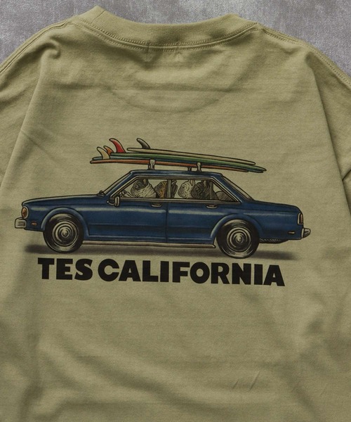 The Endless Summer(エンドレスサマー)の「TES 4 BUHI CHASING THE WAVES LONG SLEEVE T-SHIRT / ロンT(Tシャツ/カットソー・メンズ・ホワイト/ベージュ/グリーン系その他3/グレー・SMALL/MEDIUM/LARGE/X-LARGE/XX-LARGE)」の19枚目の写真