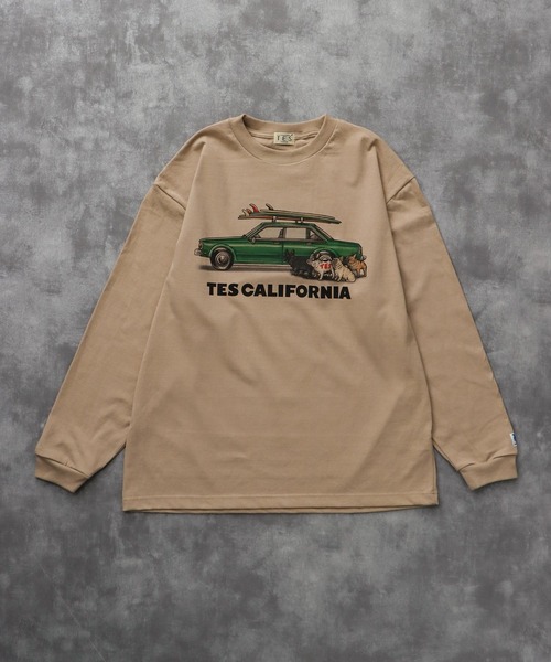 The Endless Summer(エンドレスサマー)の「TES 4 BUHI CHASING THE WAVES LONG SLEEVE T-SHIRT / ロンT(Tシャツ/カットソー・メンズ・ホワイト/ベージュ/グリーン系その他3/グレー・SMALL/MEDIUM/LARGE/X-LARGE/XX-LARGE)」の20枚目の写真