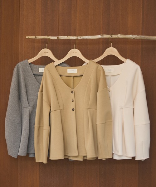 Cocoon peplum cardigan/コクーンペプラムカーディガン（カーディガン