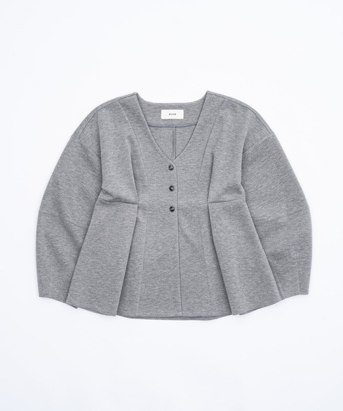 OLUN コクーンペプラムカーディガンズボンセット OLUN カーディガン Cocoon peplum cardigan/コクーンペプラム