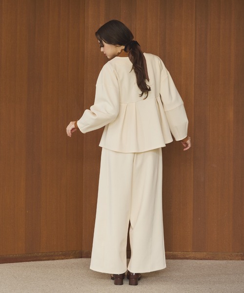 Cocoon peplum cardigan/コクーンペプラムカーディガン（カーディガン