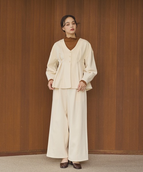 Cocoon peplum cardigan/コクーンペプラムカーディガン