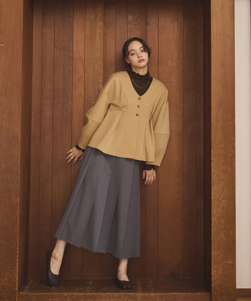 Cocoon peplum cardigan/コクーンペプラムカーディガン